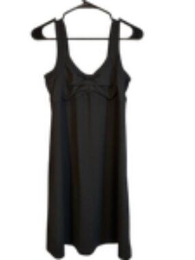 Alpine Design Black Sleeveless Ruched Front Knee Length Dress Women Sz S